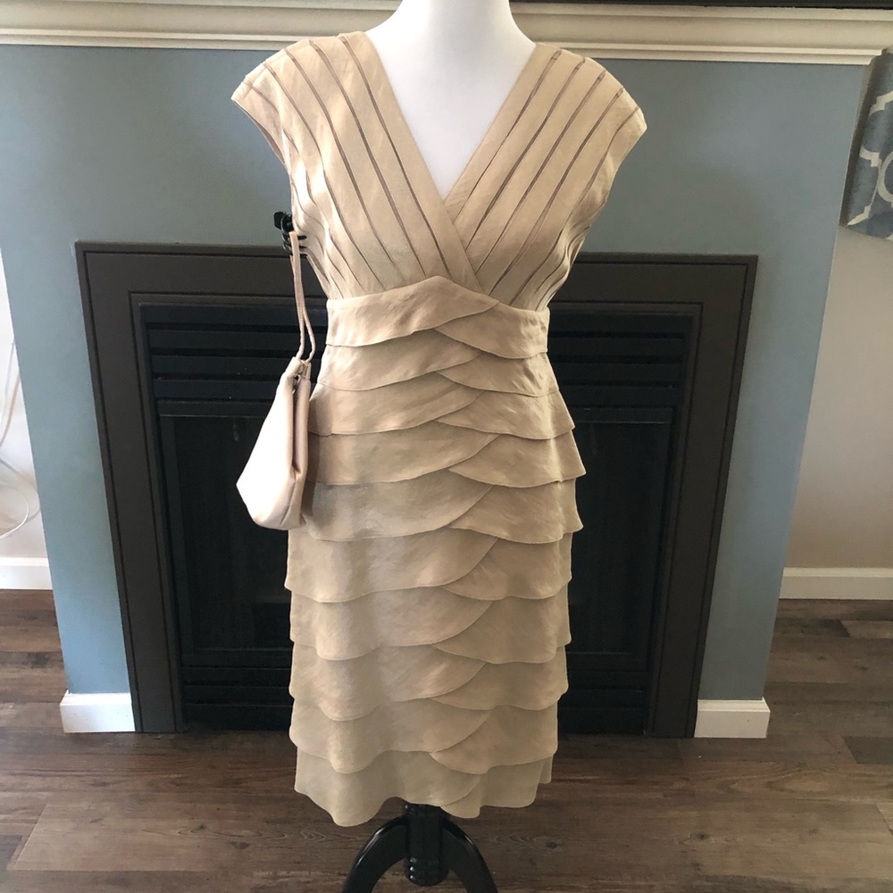 Beautiful gold dress with matching bag